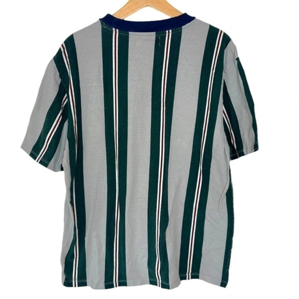 Guess Originals Mens Striped Short Sleeve T-Shirt‎ Grey Green M0GI1VRA281 Size M - Picture 3 of 5